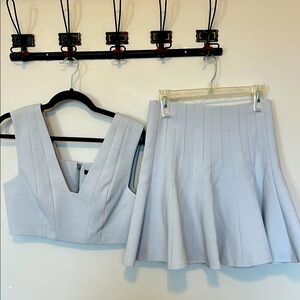 BCBGmaxazria Gray Women's Crop top & Skirt Set